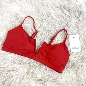 NWT Midori Sporty Sustainable Brick Red Mecca Mer Bikini Top
